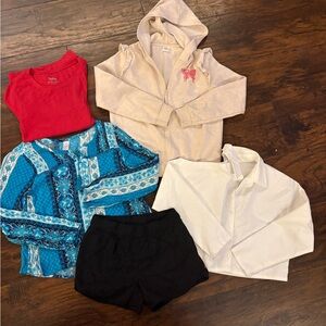 Justice Blue and White Patterned Top